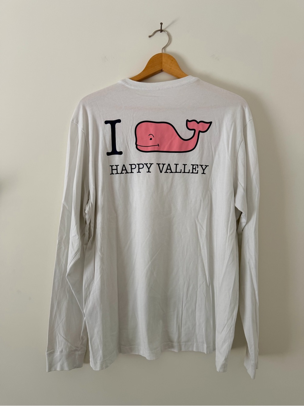 Vineyard Vines Penn State Happy Valley White Long Sleeve Pocket Tee